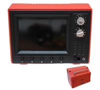 Casa delle bambole TV in scala 1:12 Mini TV giocattolo ricaricabile tramite USB che può riprodurre video con schermo LCD e antenna ruotabile a 180° Mobili per casa delle bambole per ambientazione f