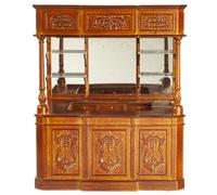 Casa Delle Bambole Vittoriana Stand Alone Bar JBM Mobili Da Pub Noce 1:12