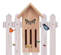 Casa delle Farfalle,Case delle Farfalle per il Giardino,Giardino di Legno dell'Hotel Farfalle | Casa delle Farfalle 11,2x3,9x3,2 Pollici sul Terreno Appendere alla Parete dell'albero per attirare