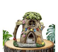 Casa delle fate all'aperto con luce solare - Fairy Talent energia solare - ornamento decorativo creativo all'aperto - Mini statua da giardino per fiabe, accessorio per Vialet