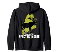 Casa Dello Spettro Alce Maine State American Cryptid Divertente Felpa con Cappuccio