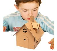 Casa di cartone per bambini,Casa di Crisp KT Board Casetta per giochi | Casetta da colorare in cartone Coltiva la pazienza, sviluppa l'immaginazione, la cameretta dei bambini, l'armadio,