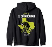 Casa Di El Chupacabra Texas State America Mostro Cryptid Felpa con Cappuccio
