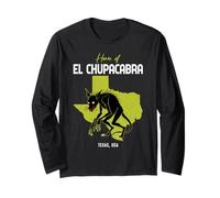 Casa Di El Chupacabra Texas State America Mostro Cryptid Maglia a Manica