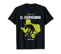 Casa Di El Chupacabra Texas State America Mostro Cryptid Maglietta