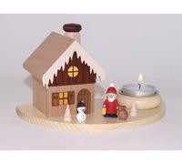 Casa Di Fumo Babbo Natale HxLxP 10,5x18x10,5cm NUOVO Uomo Di Fumo