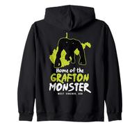 Casa Di Grafton Mostro West Virginia State America Cryptid Felpa con Cappuccio