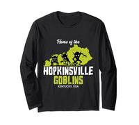Casa di Hopkinsville Goblins Kentucky State Funny Cryptid Maglia a Manica