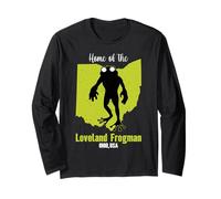 Casa Di Loveland Frogman Ohio State American Cryptid Maglia a Manica