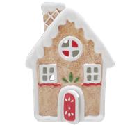 Casa di marzapane gingerbread porta tealight in ceramica 13,7×8,4×22,9 cm decora