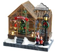 Casa di Natale in Resina Illuminazione LED Decorazione da Tavolo Vacanze per Dec
