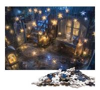 Casa di stelle di carta Puzzle in Legno Adulto 300 Pezzi Puzzle Divertimento Gioco Decorazione Interna Unica Per Gioco Familiare Regalo Per Amore E Amico Stress Relief 300pcs (40x28cm)