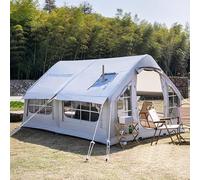 Casa Di Tenda Gonfiabile Tenda Da Campeggio 6-8 Posti Per Famiglie Con Foro Per Stufa, 4 Stagioni Tienda Hinchable Tenda Pop-up Con Borsa Portaoggetti, Grande Tenda Ad Aria