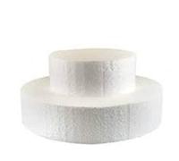 Casa dolce casa - Kit n°8 - Set da 2 Basi di Polistirolo Tondo Altezza 7,5 cm (15x7,5 cm - 20x7,5 cm)