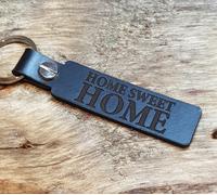 Casa Dolce Casa Pelle Portachiavi Nero