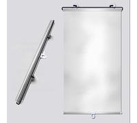 Casa e cucina Tende a rullo a ventosa,Tende oscuranti per finestre con protezione solare,Parasole temporanea retrattile,Per ufficio,auto,finestra porta di vetro,Argento,W50cm*L125cm(W19.7in*L49.2in)