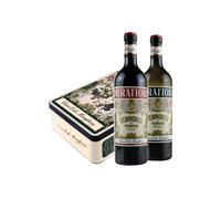 Casa E. di Mirafiore Rosso & Bianco Vermouth di Torino IGP 2 bottiglie da 0,75 ℓ, Cassetta in latta