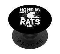 Casa è dove i miei ratti sono roditori proprietari di topi fantasiosi PopSockets PopGrip Adesivo
