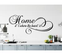 Casa È Dove il Cuore È Vinile Decalcomania Cucina Citazione Frase 009