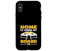 Casa è dove il mio consiglio è amante del cornhole Custodia per iPhone X/XS