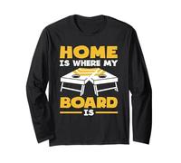 Casa è dove il mio consiglio è amante del cornhole Maglia a Manica