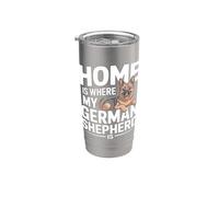 Casa è dove il mio pastore tedesco è amante dei cani Bicchiere termico in acciaio inox doppia parete