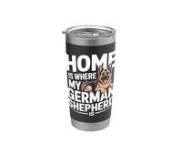Casa è dove il mio pastore tedesco è amante dei cani Bicchiere termico in acciaio inox doppia parete
