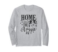 Casa è Dove l'australiano è Australian Shepherd Maglia a Manica