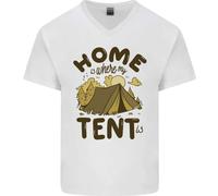 Casa È Dove Si Trova La Mia Tenda Maglietta In Cotone A V Per Uomini Divertente