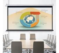 Casa E Ufficio Schermo Di Proiezione Avvolgibile Manuale, Telo Proiettore 4K HD Portatile Schermo Di Rollo Per Home Theater Interni Esterni, Altezza Regolabile, FacileDa Installare(60inch 4:3)