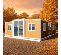 Casa espandibile del contenitore con spazio funzionale per uso dell'ospite | Piccola casa con configurazione interna flessibile, adatta per camere da letto, soggiorni, camere degli ospiti, uffici