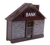 Casa Forma di Legno Soldi Scatola Con Contatore Creazioni Risparmio