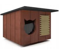 Casa Gatto Esterno Capanna Tik Tane Winterfest Isolato Legno 56x47cm 8660