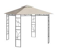 Casa & Giardino,Mobili-Gazebo 3x3x2,7 m Crema 160 g/m