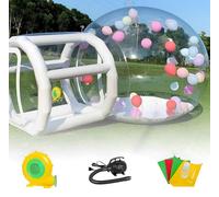 Casa gonfiabile della bolla per gli eventi, Cupola della bolla del PVC con il tunnel di 6ft, chiara discoteca gonfiabile della bolla, tenda di mostra di evento di 16FT, Struttura all'aperto del