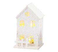 Casa in legno a LED in miniatura, mini casa illuminata per decorazioni natalizie, casa indipendente, ideale per Fairy Garden, Natale, decorazione da tavolo e scaffali