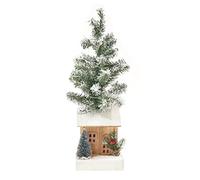 CASA IN LEGNO CON ALBERO NEVE CM 47X14X9