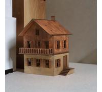 Casa in legno fai-da-te assemblare il layout del diorama della casa del