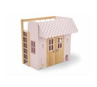 ARIAS - Letto a casetta in legno della collezione Nature. Set di 3 grucce incluse. Dimensioni: 50 x 39 x 50 cm. Giocattolo Bambini +3 anni (ARI21589)