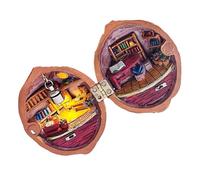 Casa in miniatura di noci in resina per adulti, libreria di conchiglie di noce da 6 cm, scena 3D creativa, modello per case delle bambole fatte a mano, kit artistico per adulti, decorazione da