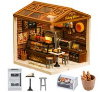 Casa in miniatura fai da te, decorazione per scrivania o libreria, casa delle bambole, fai da te in miniatura casa del forno Becka, kit di costruzione in miniatura (Bakery House)