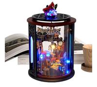 Casa in Miniatura, Kit Casa in Miniatura - Miniatura Booknook Set Libreria Decorazione,Kit Di Costruzione In Miniatura con Luci LED, Artigianato Di Piccola per La Decorazione Di Natale D