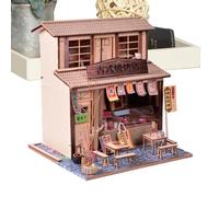 Casa in Miniatura Kit Fai Da Te Mini Ristorante Barbecue da Assemblare | Kit Mini Casa DIY per Bambini Ragazzi Adulti Hobbisti Principianti Libreria Ufficio Appartamento Soggiorno Camera Letto