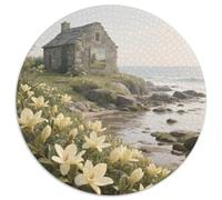 Casa in pietra coperta di fiori Jigsaw Puzzle Impossible 1000Pcs vista Decorazione Per La Casa. Giochi Rilassamento E Intelligence Per Adulti E Bambini Da 12 Anni 1000pcs 67.5x67.5cm)