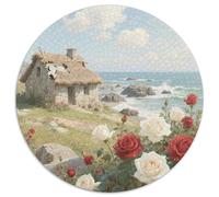 Casa in pietra coperta di fiori Puzzle Impossible 1000 Pezzi vista Decorazione Per La Casa. Rilassamento E Intelligence Per Adulti E Bambini Da 12 Anni 1000pcs (67.5x67.5cm)
