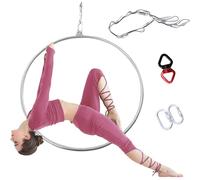 Casa Intelligente, Kit per Il Fitness con Cerchio Aereo con Hardware di Fissaggio, per Allenamento Yoga, Danza e Performance a casa