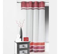 Casa Maison HM6993298 Modelli Cortina di Cucito per Camicie Parements/Poliestere Disegno della Parte Inferiore a Strisce Rosso Mussola 140 x 240 cm