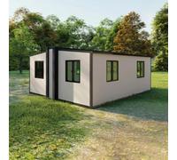Casa minuscola pieghevole moderna, casa portatile prefabbricata per uso | Il layout interno completo combina aree per dormire, cucinare e fare il bagno per un uso confortevole come guest house