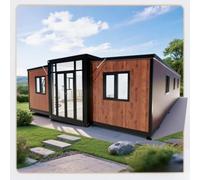 Casa minuscola prefabbricata con spazio espandibile per vivere flessibile | Casa contenitore con interno multiuso, adatto per camere degli ospiti, alloggi familiari, studi in giardino