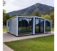 Casa mobile prefabbricata pieghevole con cucina e bagno, annesso espandibile per la nonna del Regno Unito, 6,8 m/9,1 m/10,2 m